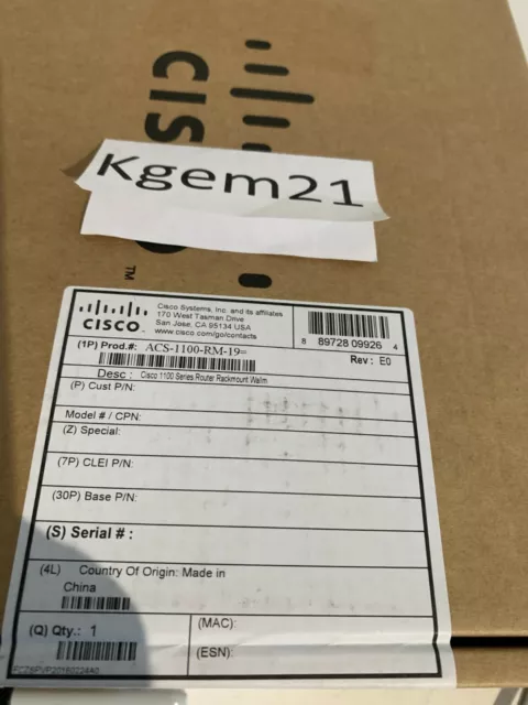 Cisco Rackmount Kit for 1100 Series - ACS-1100-RM-19