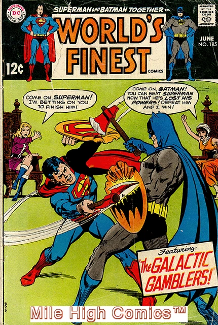 WORLDS FINEST (1941 Series) (DC) (WORLD'S FINEST) #185 Fair Comics Book ...