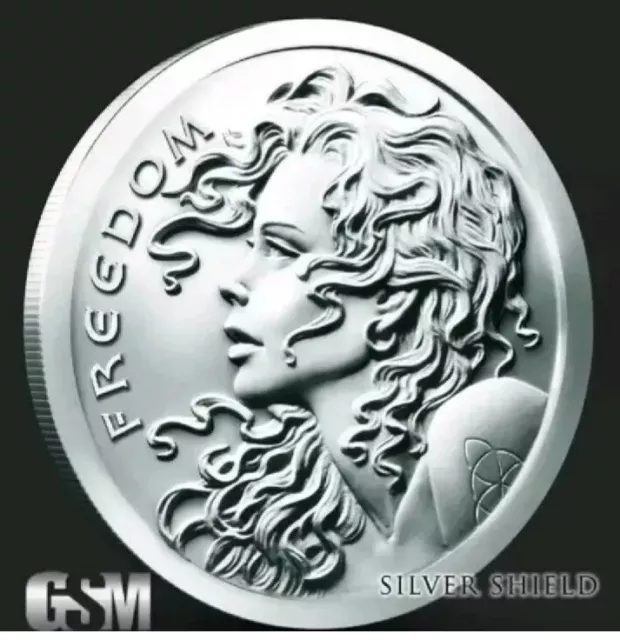 5 Oz .999 Pure Silver Shield Bu 2013 Freedom Girl Round Coin Mintage Girl Hot