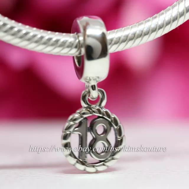 Authentic Sterling Silver 18th Birthday Charm 790495