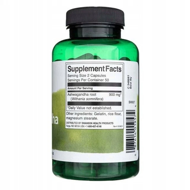 SWANSON Ashwagandha 2x100 gélules 3