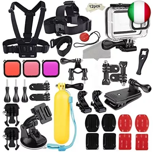 Kit accessori per GoPro Hero 8 Set di Accessori per Action Camera, Custodia