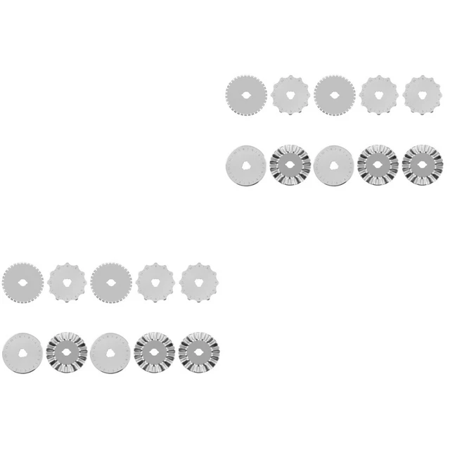 20 PIEZAS Costura Hojas de manualidades Scrapbook Round Cutter Rotary Cutter Cuting (Plata)