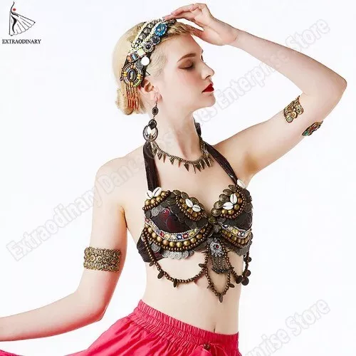 Tribal Gypsy Bra Belly Dance ATS Bra Adjustable Women Hand Beading  Clothes Top