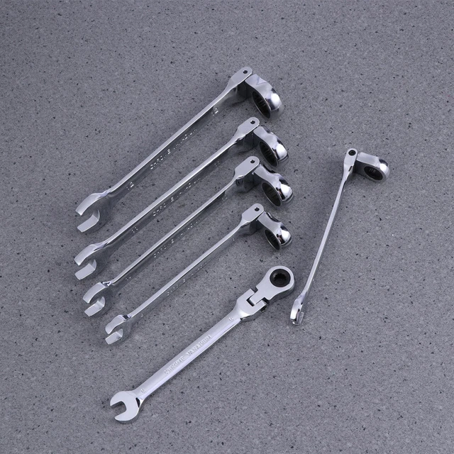 6 1 6-12mm Dual Heads Ratchet 180 degrés Réglable Dienchs Dienchs Spanners S 3