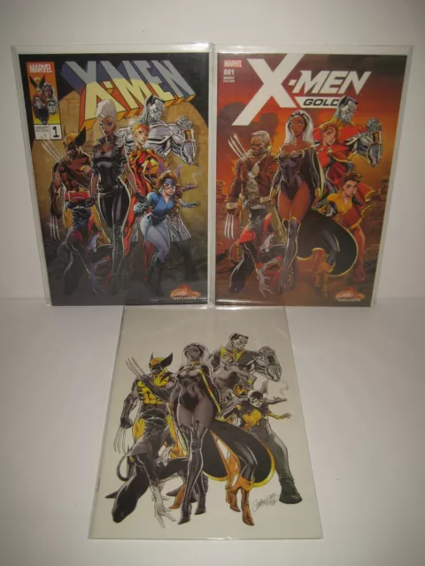 X-Men Gold 1 J Scott Campbell Exclusive Variant Set Marvel Comics 2017