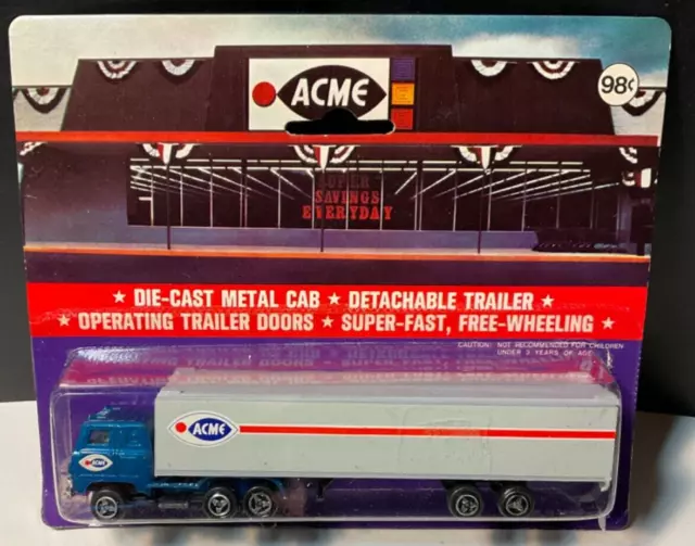 ACME Markets Semi Tractor Trailer Truck  Diecast Made Hong Kong NOS RARE