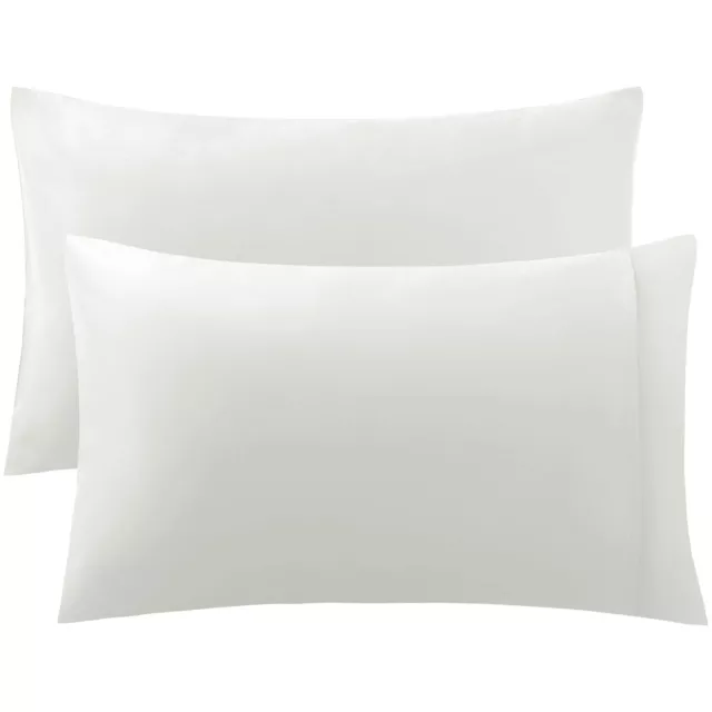 300 Thread Count Egyptian Cotton Standard/Queen Size Pillowcases Set of 2 White