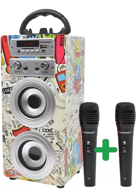 DYNASONIC - (3E génération) Enceinte Bluetooth Portable avec Mode Karaoké  et Mic EUR 77,99 - PicClick FR