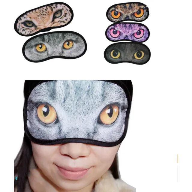 Eye Mask Sleep Travel Padded Shade Cover Rest Relax Sleeping Blindfo`ju
