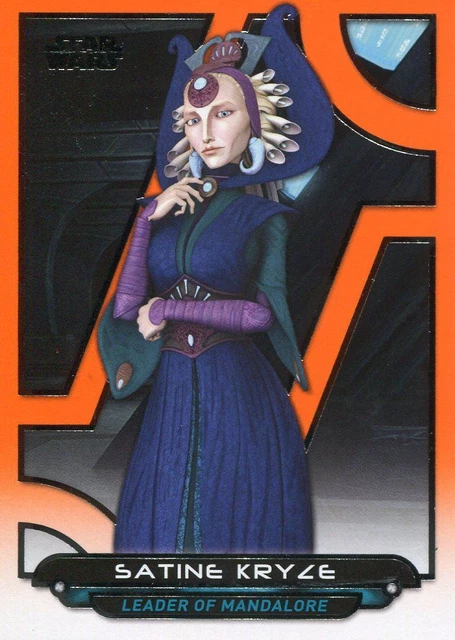 Star Wars Galactic Files Reborn Orange Parallel Base Card ACW-8 Satine Kryze