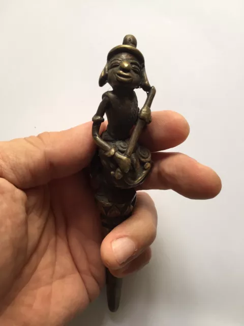 Antique Burmese bronze tattoo needle head