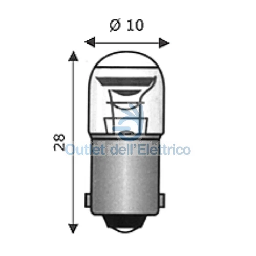 Wimex Lampe Fluo BA9S 10X28 380-400V 0.9MA 4102272