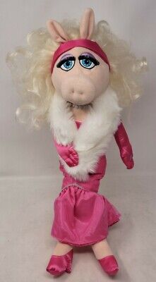 Disney Parks Miss Piggy 20” The Muppets Movie Plush Doll Stuffed Toy Pink Dress