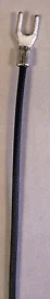 Gargraves 932B-12 Wire 8" Pigtail, 16 AWG, Black with Forked Connector