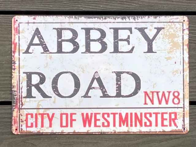 Beatles Abbey Road Metal Garage Sign Wall Plaque Vintage Sign mancave A4