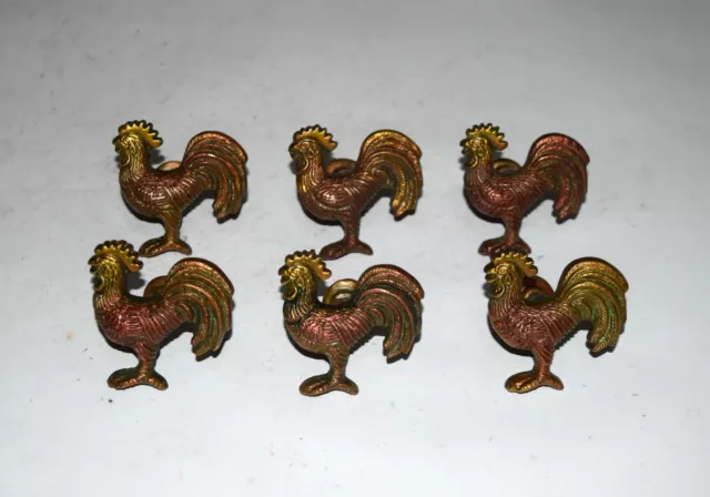 Set of 06 Knobs Brass Hen Cabinet Pulls Chicken Design Door knobs EK696 2