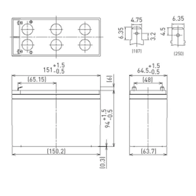 Panasonic LC-R127R2PG1 12V 7,2Ah Blei-Akku / AGM Batterie mit VdS-Zulassung 2