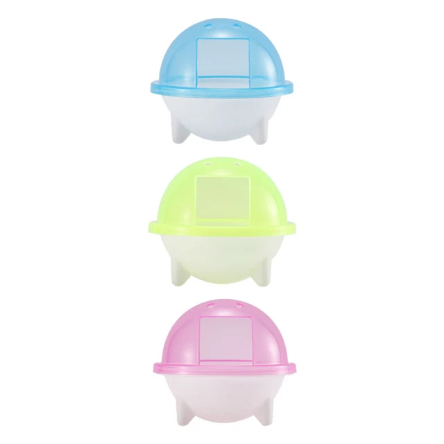 3 piezas platillo volador hámster baño mascota contenedor de arena jerbo bañera