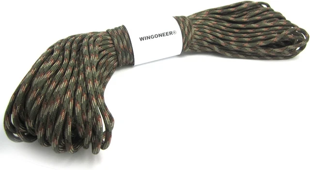 Fallschirmschnur Paracord, Mit 7 Strängen, 550 Lbs, 100 Ft - Olive Green Camo