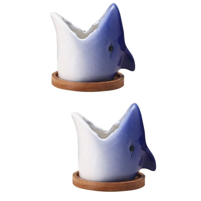 2x Porzellan Sukkulenten Pflanzer Keramik Blumentöpfe
