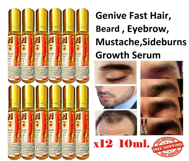 12X Genive Cabello Crecimiento Rápido Suero Largo Más Rápido Barba Más Larga Cejas Más Groso Súper