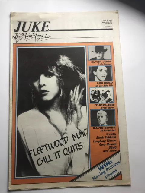 Juke Music Magazine March 27 1982 No. 361 Fleetwood Mac Lou Reed Elton John