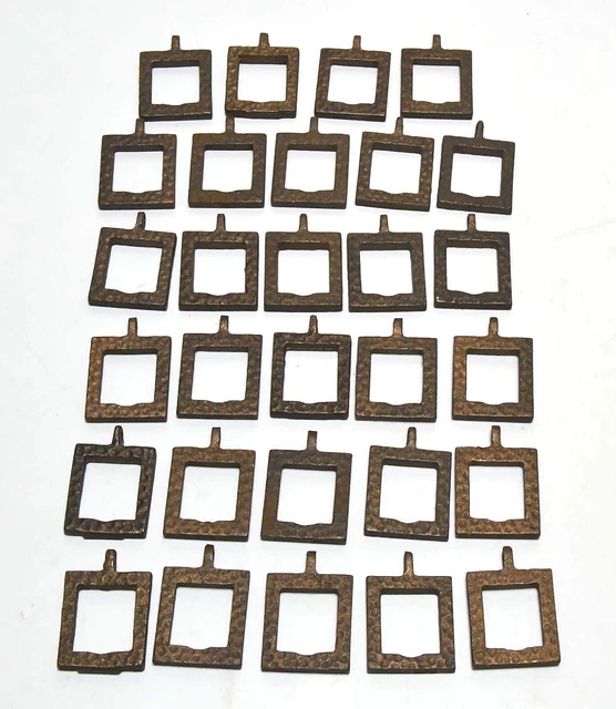 34 Vintage Cast Iron Brass Hammered Finish Design Curtain Rod Rings