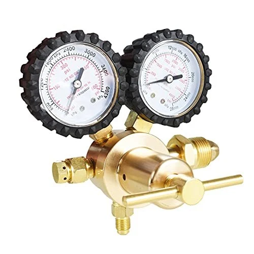 Nitrogen Regulator 0-500PSI Delivery Pressure Brass CGA580 Inlet Tank Threads...