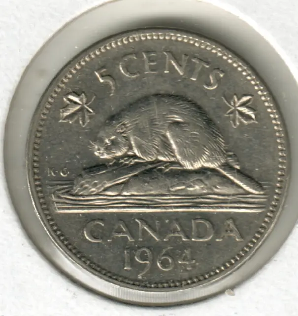 Canada - 5 Cents - 1964 - #1 - Elizabeth II 1st portrait; round