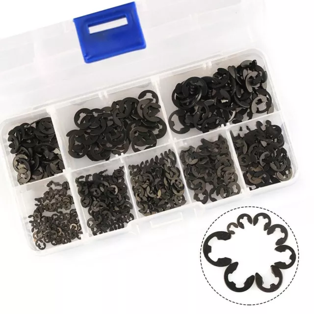 550 x kit de clips E en acier inoxydable C Circlip ensemble de bagues de retenue