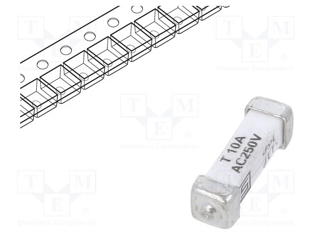 Fusible 125VDC Cuivre 250VAC SMD Céramique Sécurité : Schmelz 10A