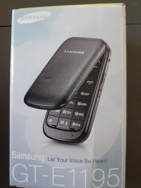 SAMSUNG GT-E1195 - téléphone à clapet vintage en parfait état - dans sa boite