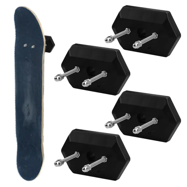 4 Pack Skateboard Wall Mount Skateboard hanger for Skateboard Deck Display