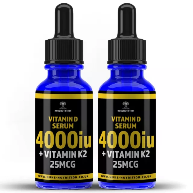 Vitamina D3 K2 Spray Líquido Gotas Serum 4000iu-600 Porciones / 60ml