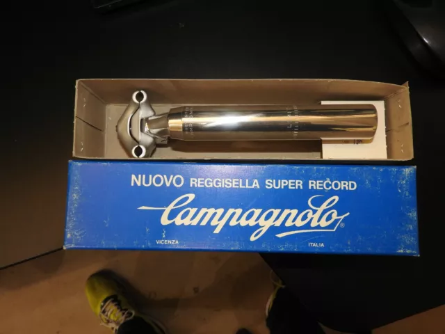 Campagnolo Super Record Tige de selle 26.4 neuve NOS avec réducteur 27.2 3