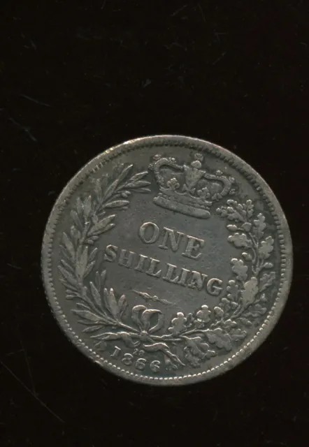 1866 Great Britain Shilling Silver  2-238