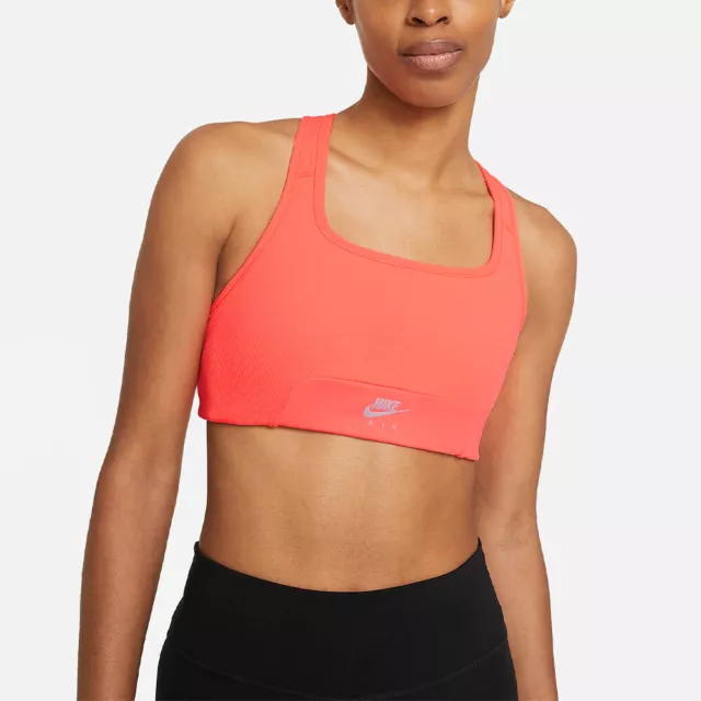 NIKE AIR DRI-FIT Swoosh M-Support 1-Piece Pad Keyhole Sports Bra-Bright  Mango £22.99 - PicClick UK