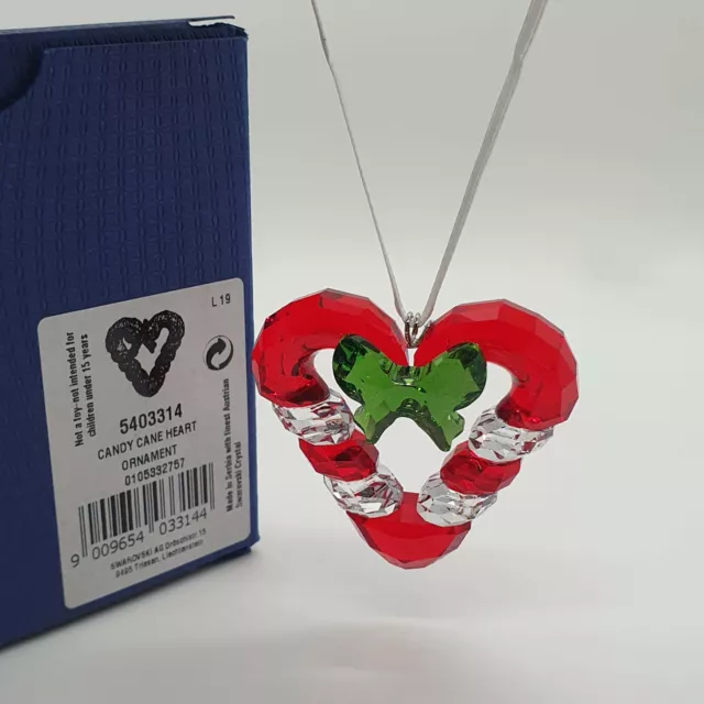 Swarovski Zuckerstangen Herzornament Zuckerstange Herz Heart Candy Cane 5403314