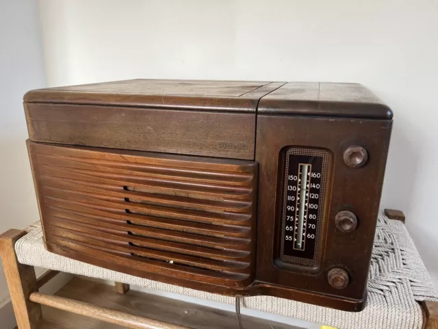 🍊Vintage Philco Tube Radio TurnTable Record Player | Model 48-1256 Works!