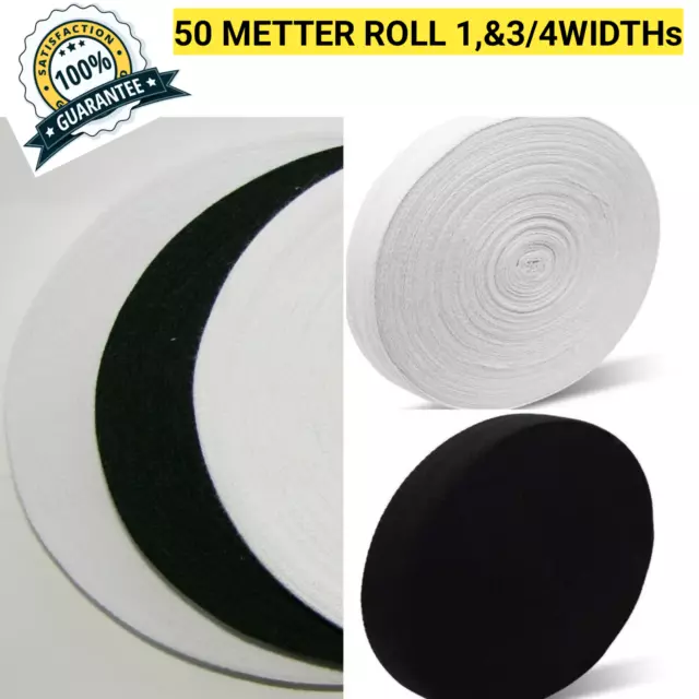 50 Metter Roll 1"3/4"Widths Cotton Tape For Bunting,Apronetc Full