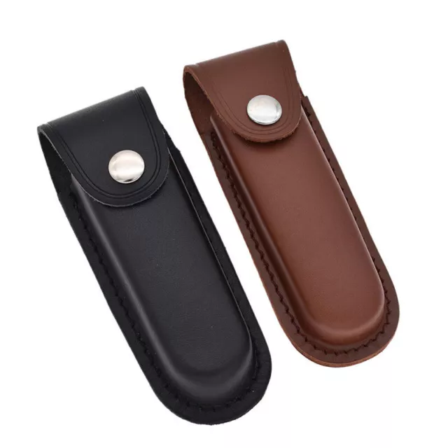 1x Fashion Leather Sheath Pocket For Folding Knife Multi Tool Case Pouch Holster