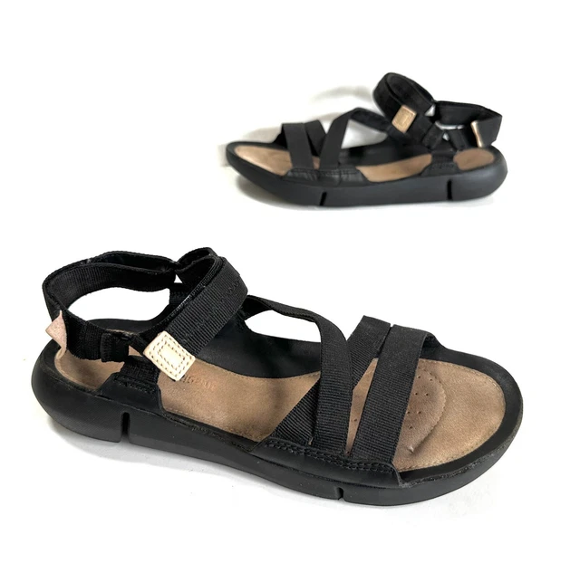 CLARKS TRI CHLOE black nubuck leather Trigenic sandals 4D Worn Once 20.00 PicClick UK