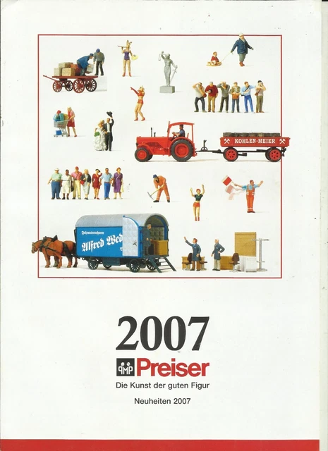 KATALOG PREISER NEUHEITEN 2007 Figuren Auto Modellbahnzubehör HO TT N Z