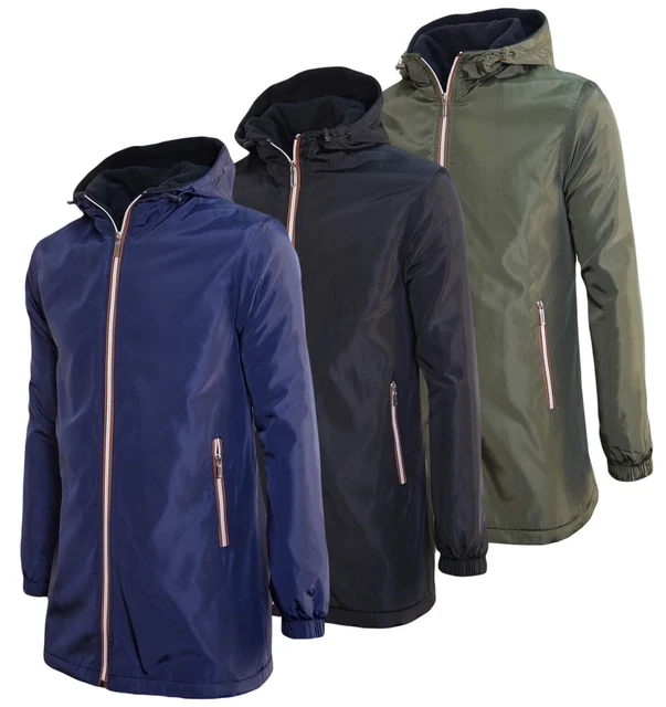 Giubbotto uomo invernale con cappuccio parka giacca a vento lunga RDV M L XL XXL