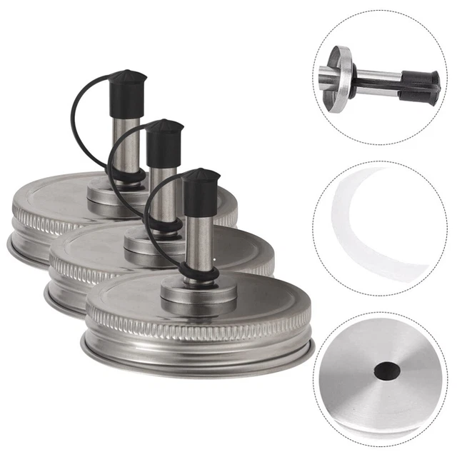 3 piezas tapa de escape de aceite con vaso - tapa - dispensador gurpout de aceite de oliva Mason