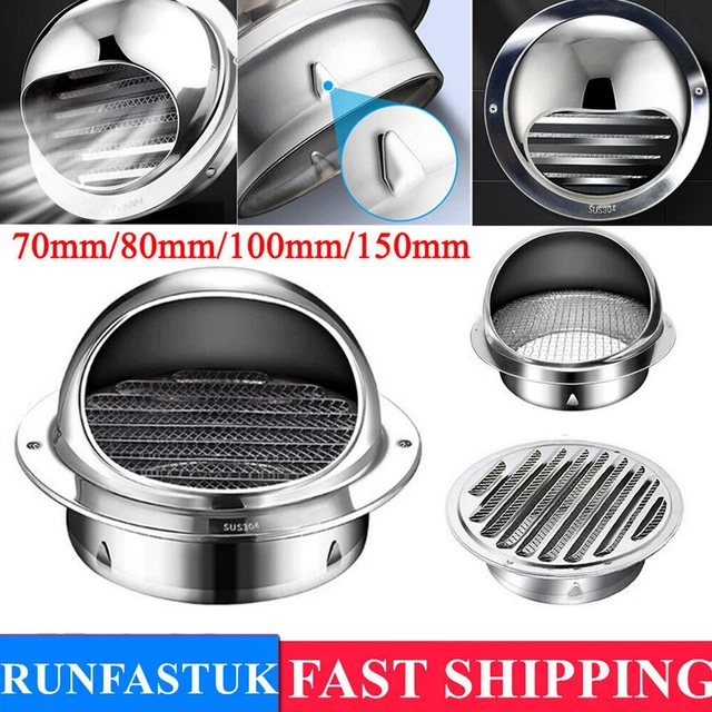 STAINLESS STEEL WALL Air Vent Ducting Ventilation Exhaust Grille Cover ...