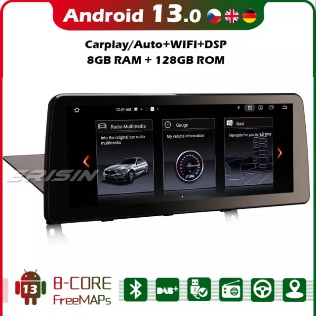 12.3" 128Go 8-Core GPS Autoradio stéréo BMW X1 E84 CIC BT5.0 IPS DSP Idrive DVR