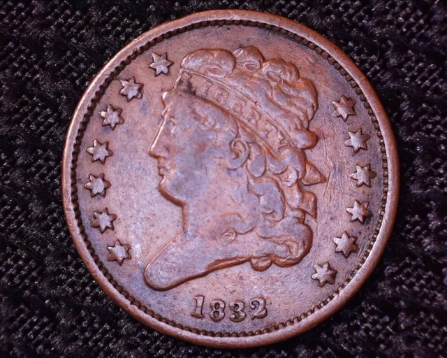 Very Nice  1832 Classic Head Half Cent Only 51,000 Minted  #HC048