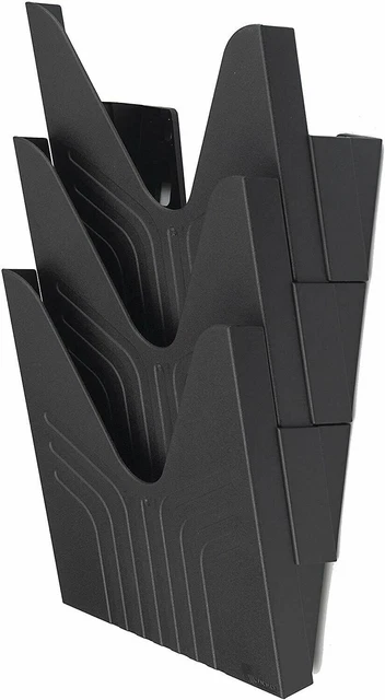 Avery Original Black A4 Literature Holders, 250 x 260 x 115 mm, Set of 3